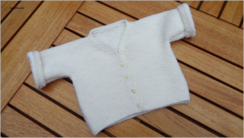  - Strickjacke, Wolljacke für Neugeborene  aus 100 % Wolle (Merino)