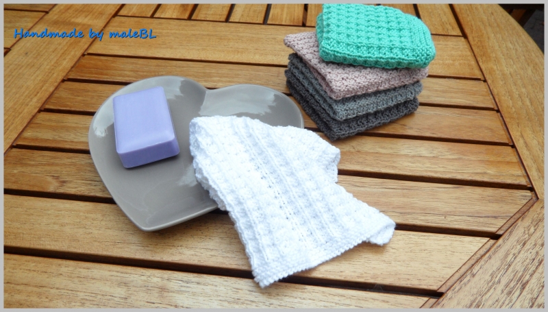  - Waschlappen, Seifentuch, handgestrickt aus 100 % Baumwolle kaufen