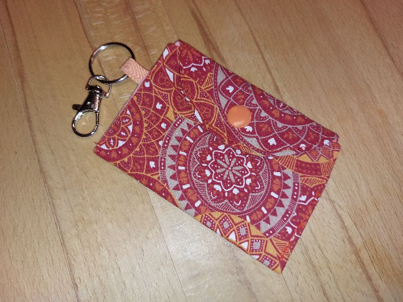  - Mini-Bag, Portemonnaie, Visitenkartentasche - Orange Mandala 