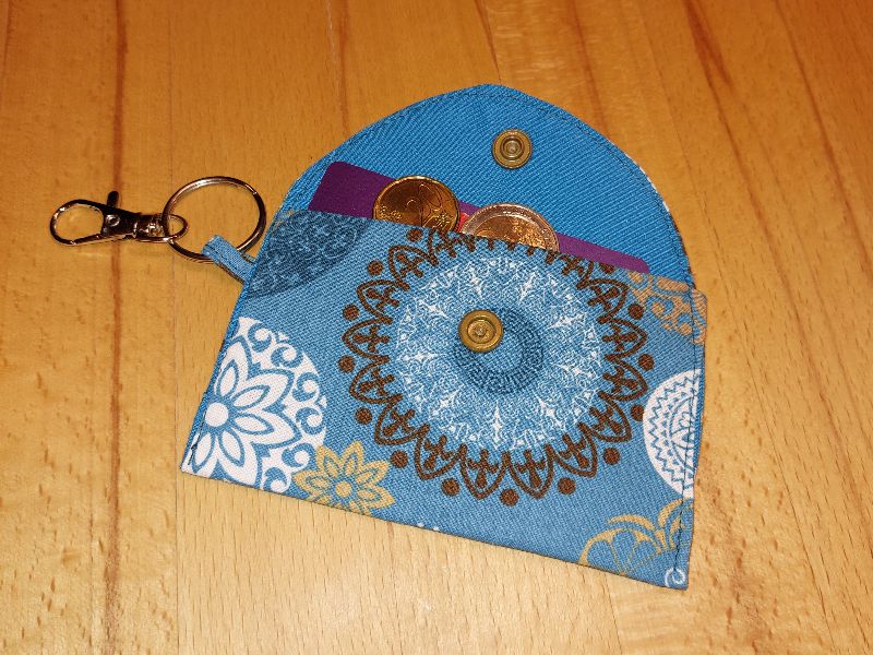  - Mini-Bag, Portemonnaie, Visitenkartentasche - Türkis Mandala 