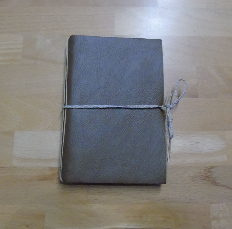  - Tagebuch A6 mit dunkelbraunem Kunstledereinband // Tagebuch // Skizzenbuch // Blanko // Geschenk // Journal