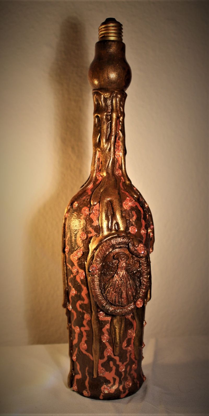  - Dekoflasche VIKTORIA Steampunk Upcycling Flasche Geschenk Viktorianisch Recycling Vintage