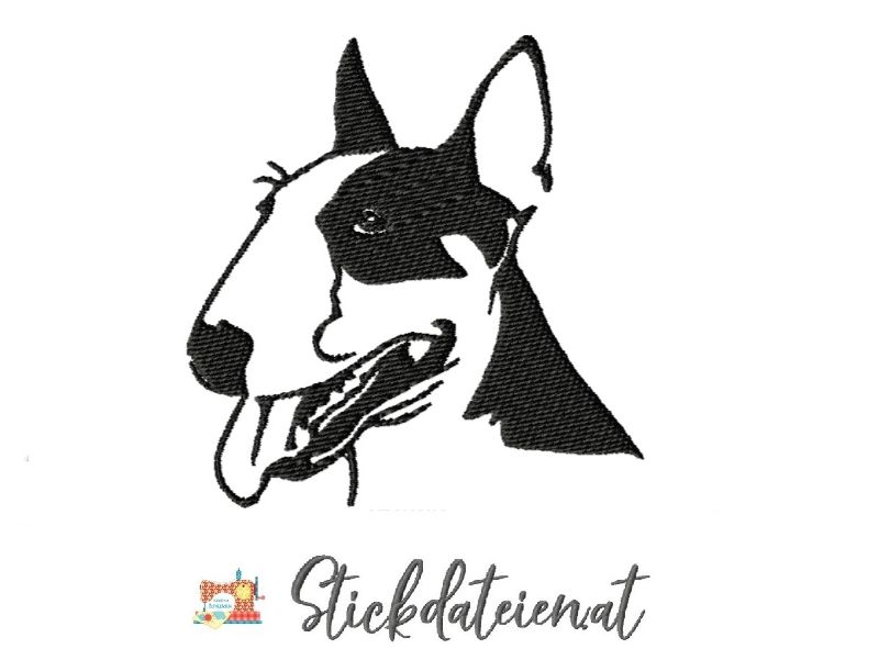  - Stickdatei Bullterrier 10x10, Stickdatei für Hundeliebhaber, Hunderassen