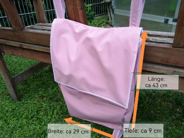  - rosa Rollstuhltasche für Kinder (ca-Maße: 43 cm x 29 cm x 9 cm) (Sonderanfertigung)