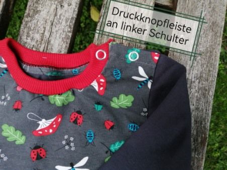  - wunderschönes Langarmshirt mit Pilzen, Marienkäfern, Blättern uvm., Größe 92