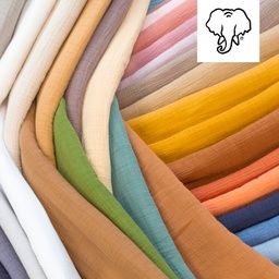  - Bambus Musselin Uni Snoozy Fabrics - Karamell/Terracotta