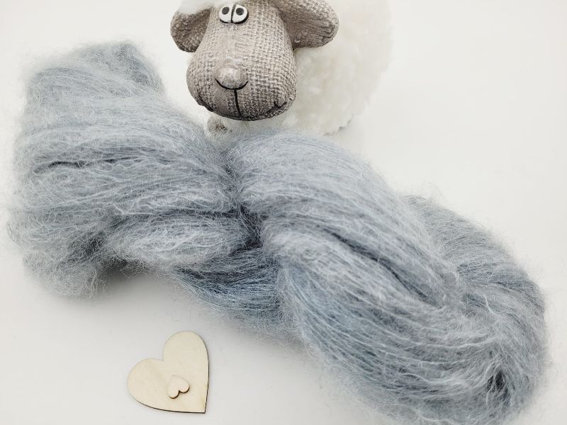  - Handgefärbte Wolle weiche Mohairwolle 50g/450m 