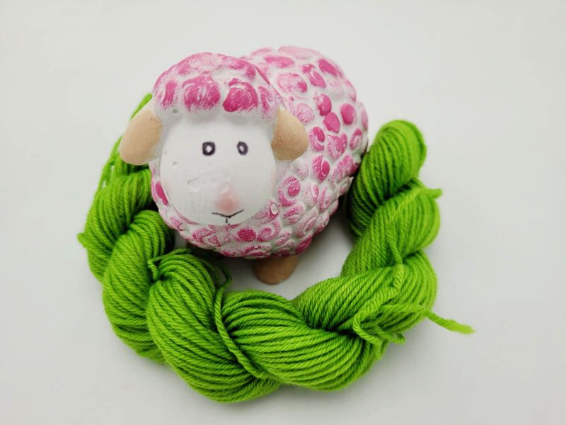  - ❤ Handgefärbte Sockenwolle Mini Merino ❤ 20g dunkel Grün