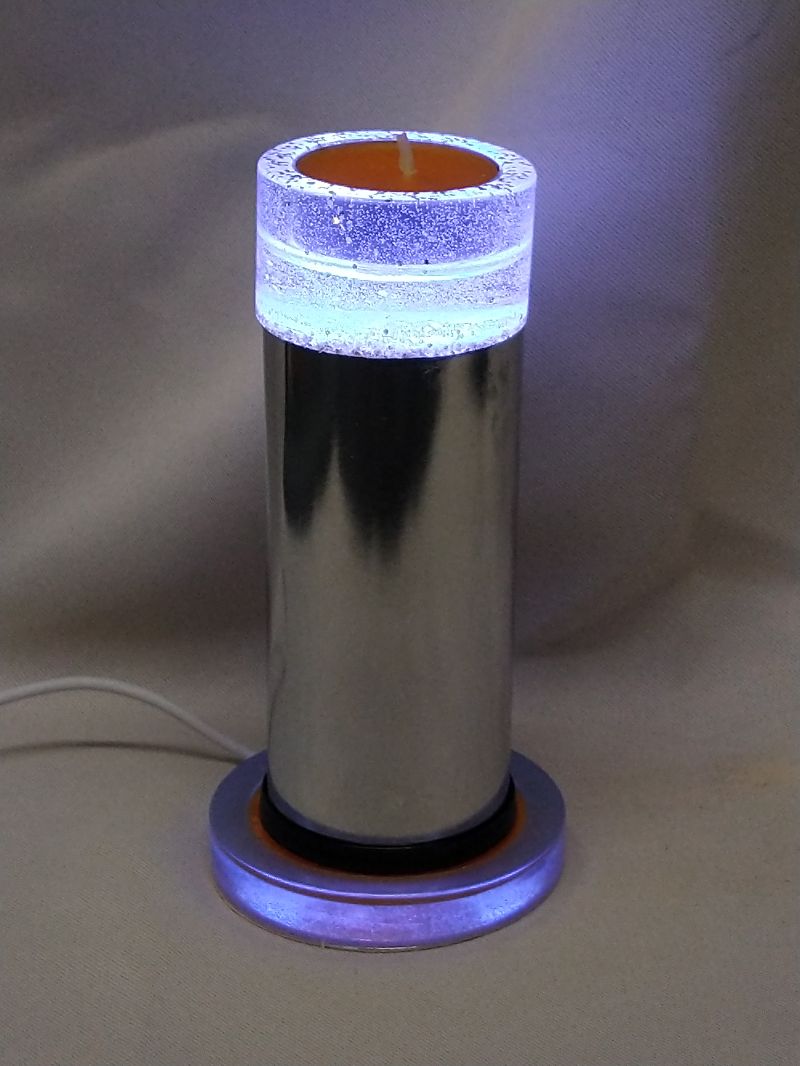  - Epoxidharz Lampe in Chrome für USB mit Schalter