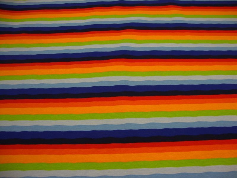  - Baumwolljersey Jersey Regenbogen Streifen bunt, 1 cm schmale Streifen Regenbogen, Blockstreifen Stoff gestreift Baumwolljersey Stoffe Meterware kaufen