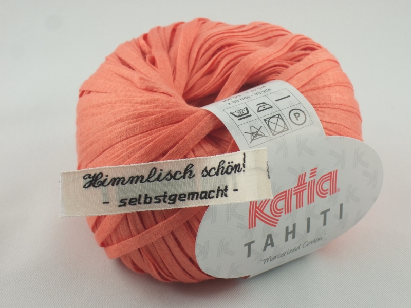  - sommerliches Bändchengarn Tahiti von Katia in Farbe 10: lachsrot