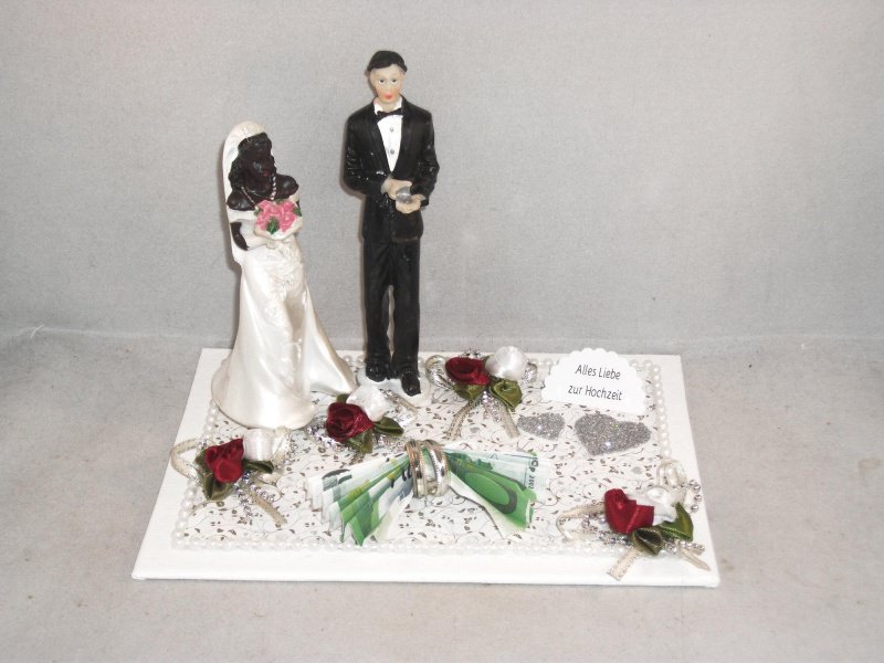  - Hochzeit, Geldgeschenk, Braut oder Bräutigam farbig dunkelhäutig, Wunschzusammenstellung