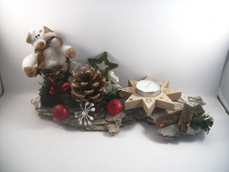  - weihnachtliche Tischdekoration aus Naturmaterial, Advent, auch als Geldgeschenk verwendbar   