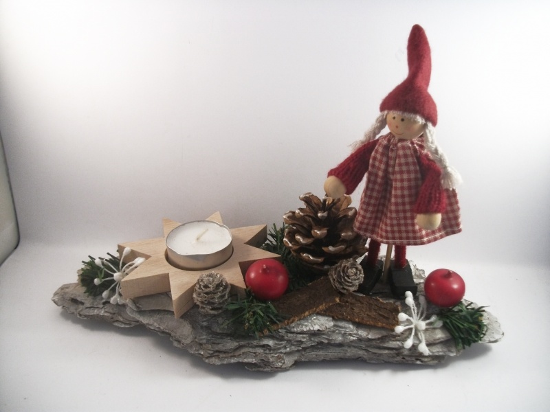  - weihnachtliche Tischdekoration aus Naturmaterial, Advent, auch als Geldgeschenk verwendbar   