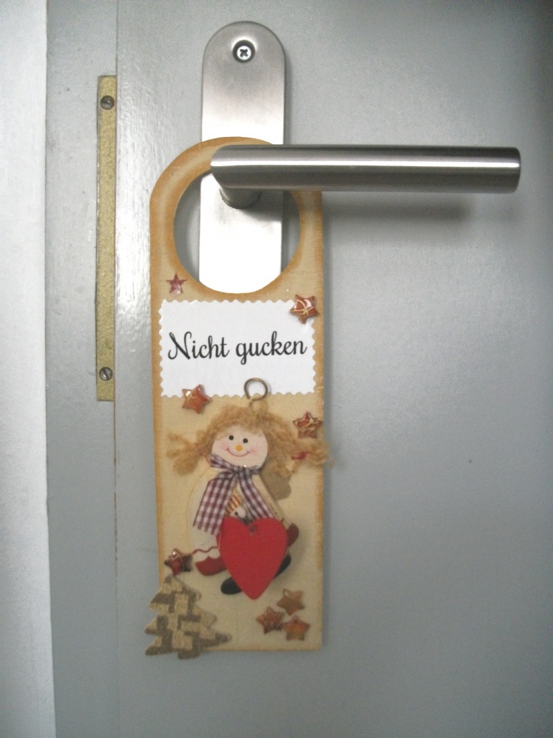  - Türschild für Weihnachten, Nicht gucken, Schlüsselloch-Verdecker  