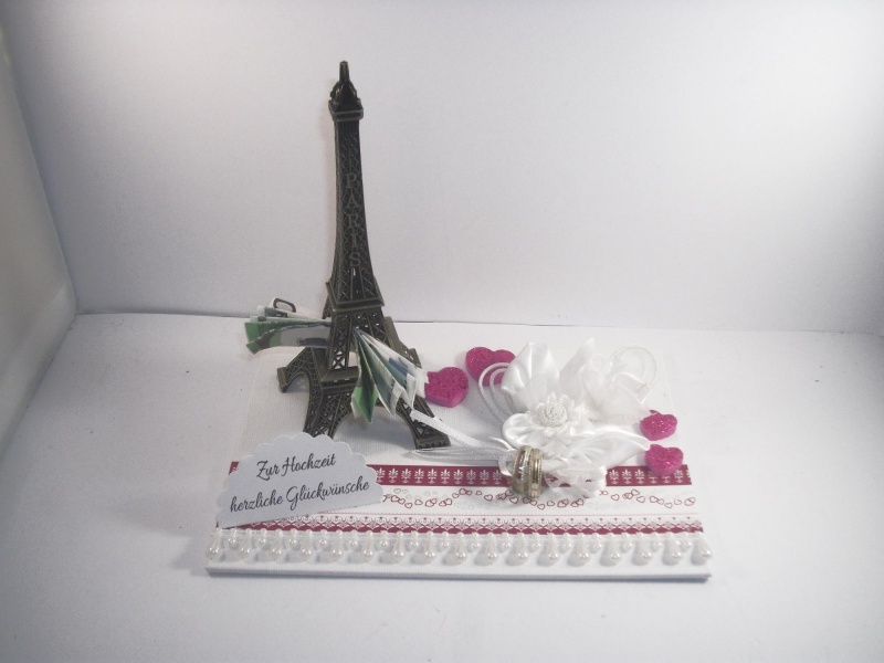  - Geldgeschenk Hochzeit, Paris, Eiffelturm, Reise, Hochzeitsreise, Flitterwochen, Frankreich