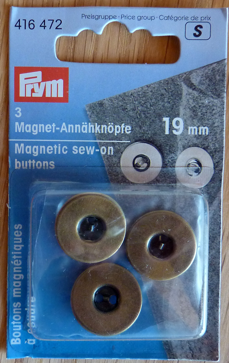  - ✂ Magnetannähknöpfe von Prym (3 Stück) 19 mm