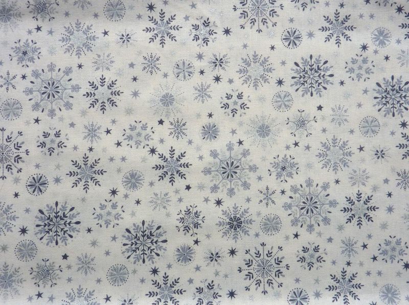  - ✂ Patchworkstoff Meterware Weihnachtsstoffe Scandi Snowflakes Makower UK