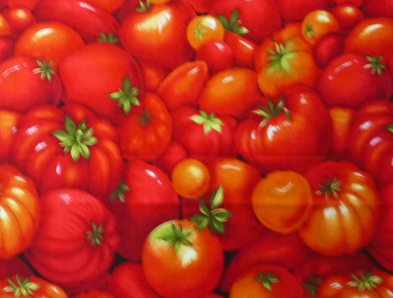  - ✂ Patchworkstoff Meterware Obst und Gemüse Tomaten