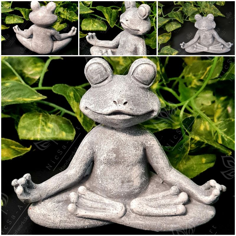  - Latexform Yoga-Frosch Zen FegShui Gießform Mold  - NicSa-Art NL00255