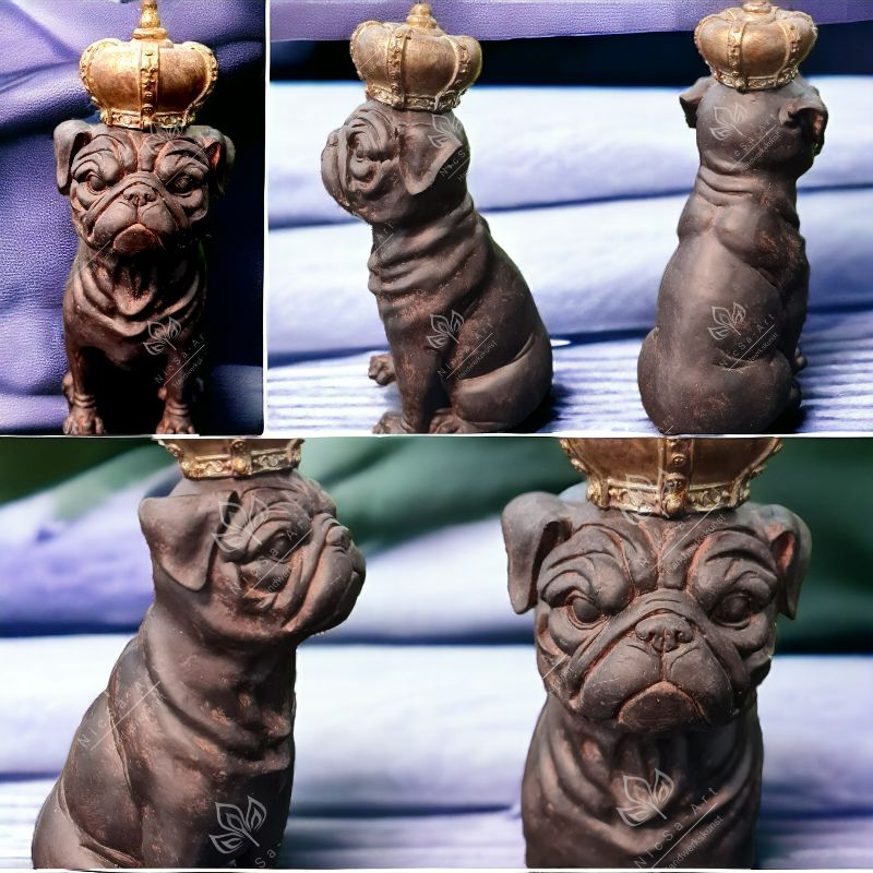  - Latexform King Mops No.1 Gießform Mold Hund - NicSa-Art NL000392