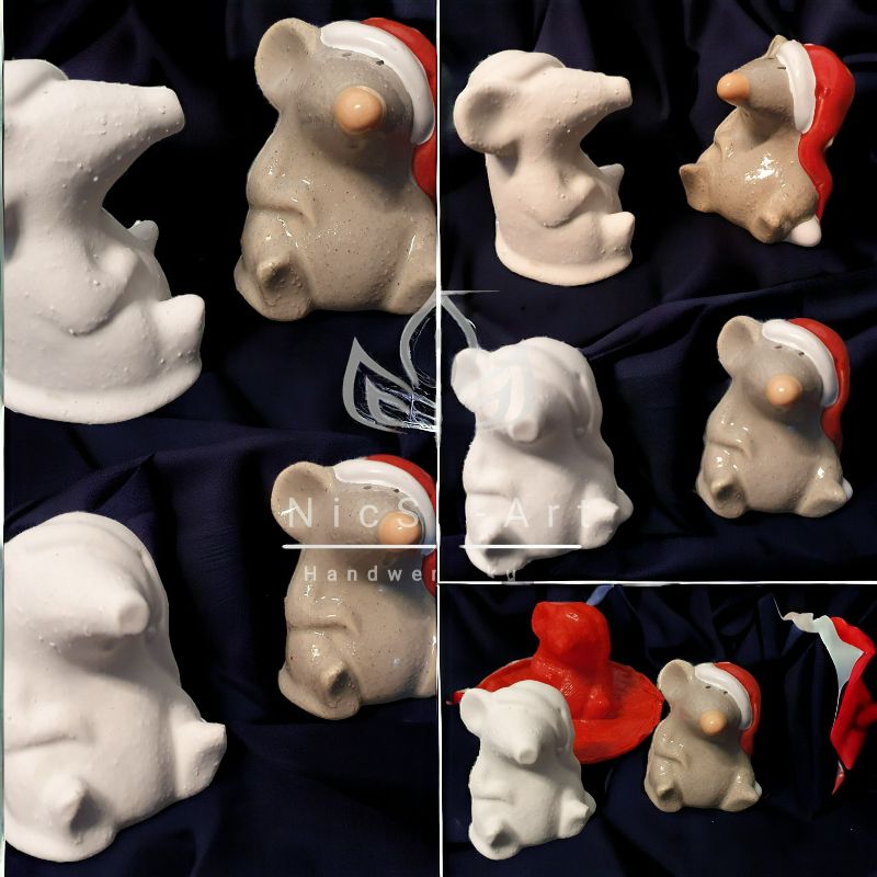  - Latexform Weihnachtsmaus Gießform Mold - NicSa-Art NL000544