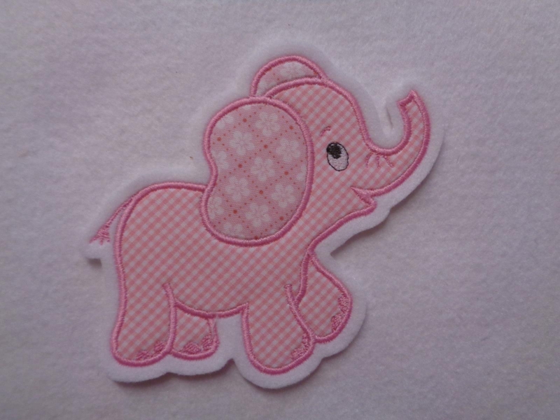  - niedlicher Elefant ♥ rosa ♥ Applikation ♥ Aufnäher ♥ 