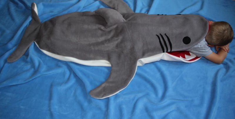  - Kinder Schlafsack Hai Strampelsack shark puck bag sleeping bag children