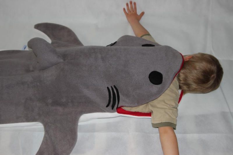  - Kinder Schlafsack Hai Strampelsack shark puck bag sleeping bag children 