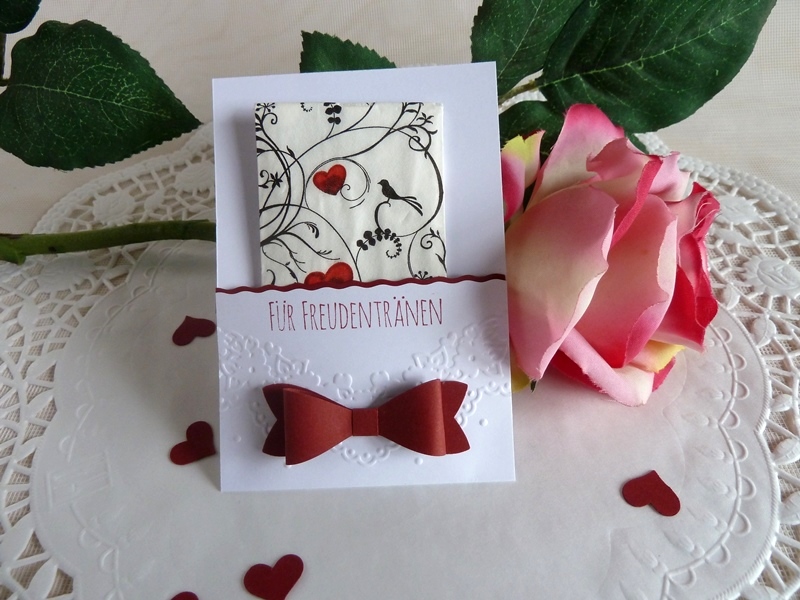  - Freudentränen-Taschentuch mit Hülle für die Hochzeit *von IdeenOase*