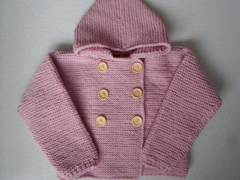  - Gr. 86/92 Babydoppelreiher in rosa mit Kapuze