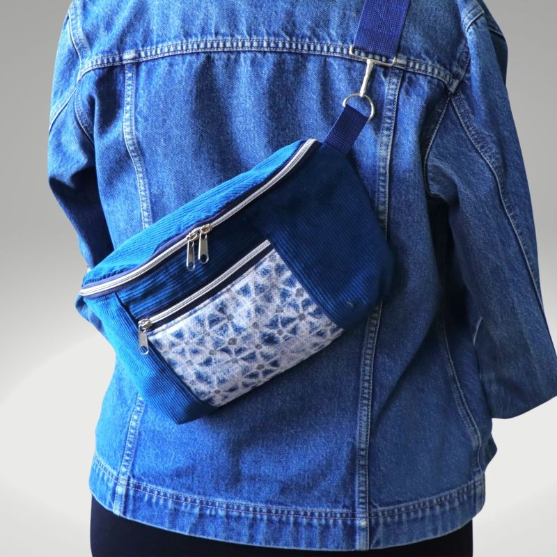  - Bauchtasche Cord  Bauchtasche Damen/ blau/ Hip Bag/ Gürteltasche Damen /crossbody bag/ BumBag/crossover bag/blaue Tasche/Cordtasche