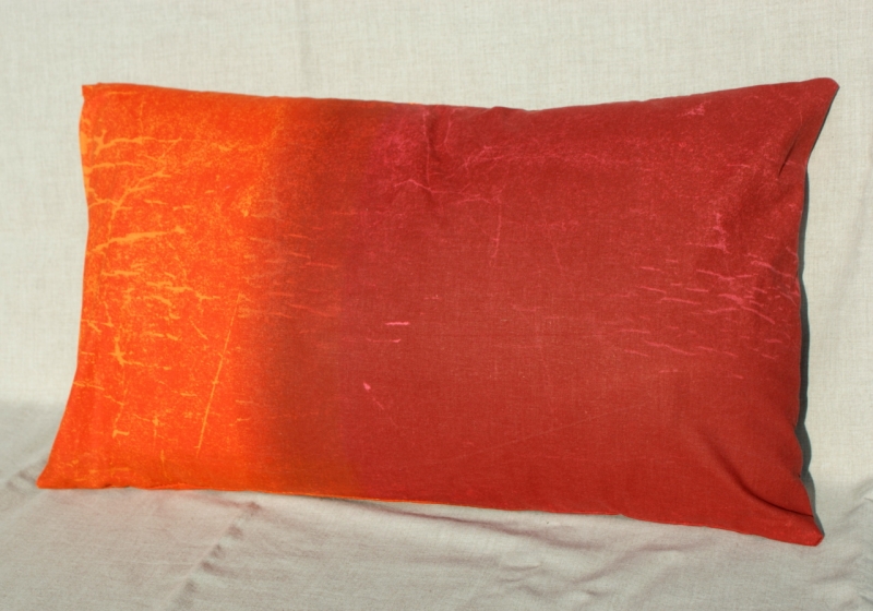  - Kissenbezug BATIK-OPTIK rot pink orange 30x50 cm Bassetti-Stoff  Baumwolle  