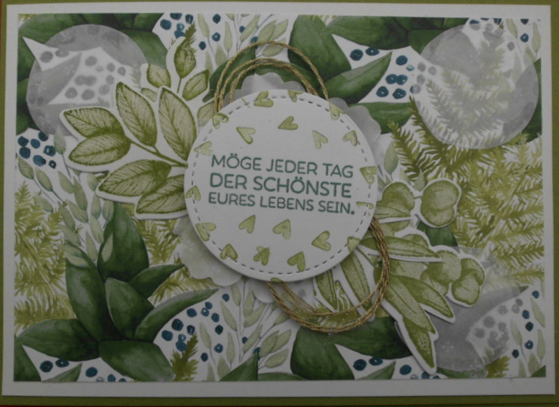  - Selbstgemachte Hochzeitskarte in floralem Design