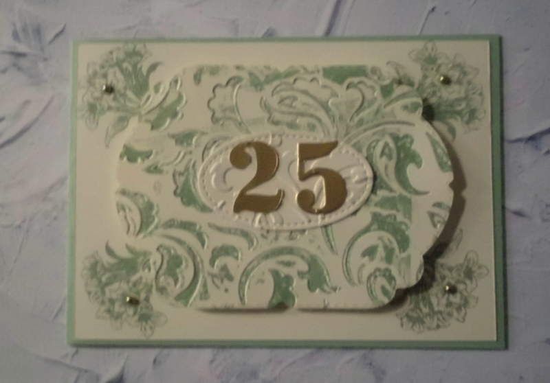  - Karte zur Verwendung beim 25sten Geburtstag, Jubiläum, Hochzeit etc.