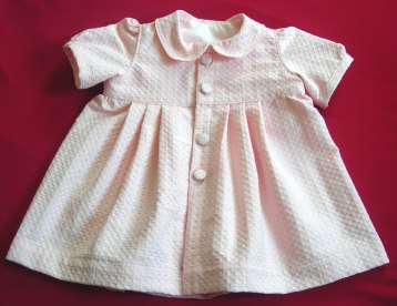  - Babykleid  in Größe 68-74 mit Knopfleiste vorne, festlich, rosa,  zur Taufe oder Hochzeit 