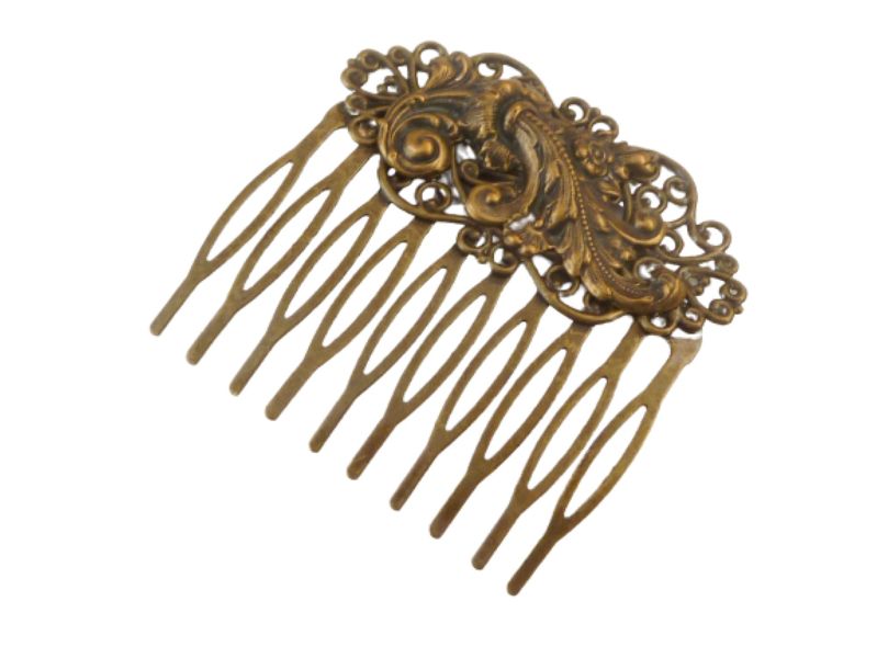  - Eleganter Haarkamm im Barock Stil bronzefarben antik Haarschmuck Geschenkidee Frau