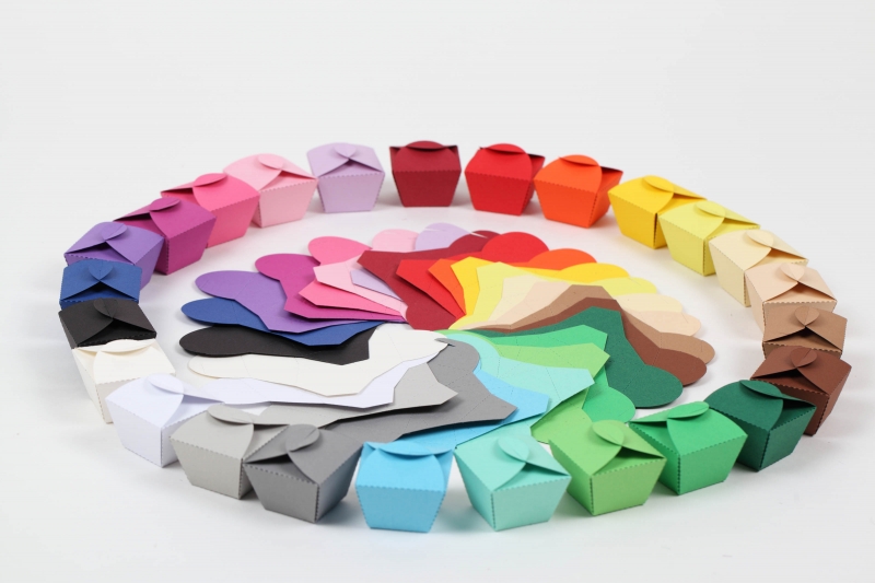  - 24 Pralinenschachteln aus Tonkarton Farbe frei wählbar