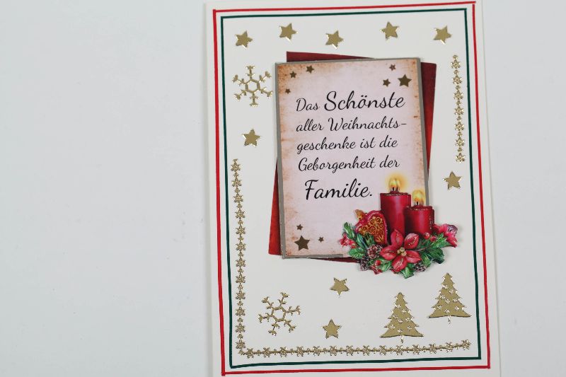  - außergewöhnliche Weihnachtskarte in 3D an die Familie