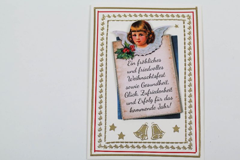  - außergewöhnliche Weihnachtskarte in 3D Karte mit Engel