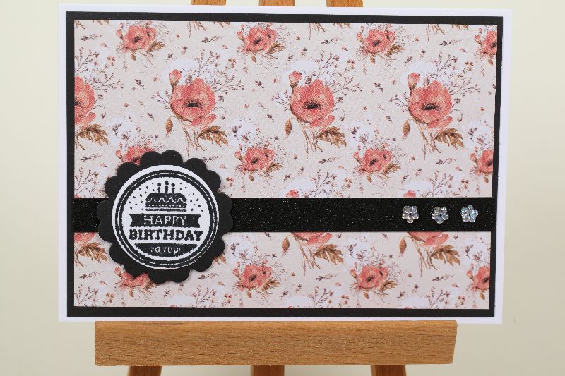  - edle und romantische Geburtstagskarte Glückwunschkarte Grußkarte Geburtstag in Handarbeit hergestellt