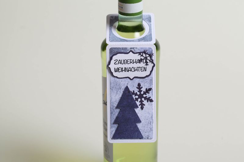  - weihnachtlicher Flaschenanhänger Geschenkanhänger für Flaschen 