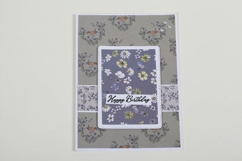  - verspielte und romantische Geburtstagskarte Glückwunschkarte Grußkarte Geburtstag in Handarbeit hergestellt