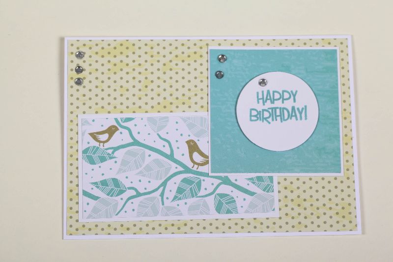  - fröhliche Geburtstagskarte Glückwunschkarte in Handarbeit hergestellt