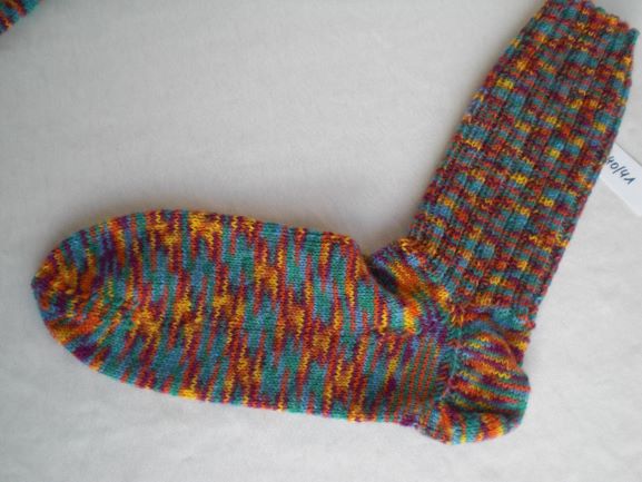  - handgestrickte warme Socken in Gr. 40/41, bunt kaufen  