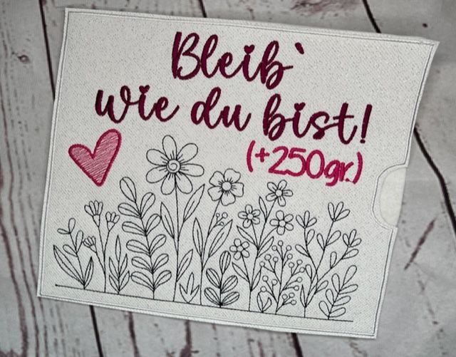  - Große Schokihülle Schokoladenhülle/ Schokitasche/ Schokiverpackung/ Quadratisch Handarbeit, Danke, Blumen