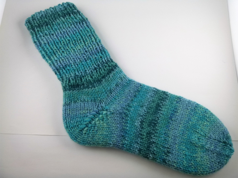  - handgestrickte super dicke Socken in türkis Größe 40/41 blue Lagoon