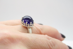 Geschmiedeter Ring★funkelnder lila Amethyst in einer Kronenfassung aus 925 Silber 1156.999996.181524_il_fullxfull.1545766110_5ggr
