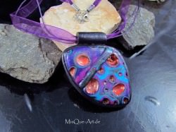 Anhänger blau lila türkis mit Kupfer-Highlights 1357.170806.172606_anhngerblaulilatrkiskupferpolymerclayartfimoschmuck