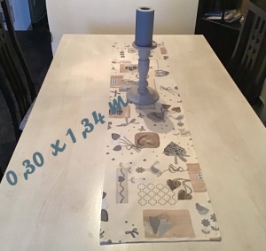 Läufer  ❤️ 2er Set ❤️ Tischdecke ❤️ Geschenk ❤️ Deko ❤️  Unikat - Landhausstil blau 